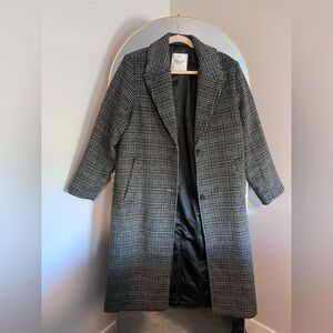 Abercrombie & Fitch Grey Plaid dad Coat